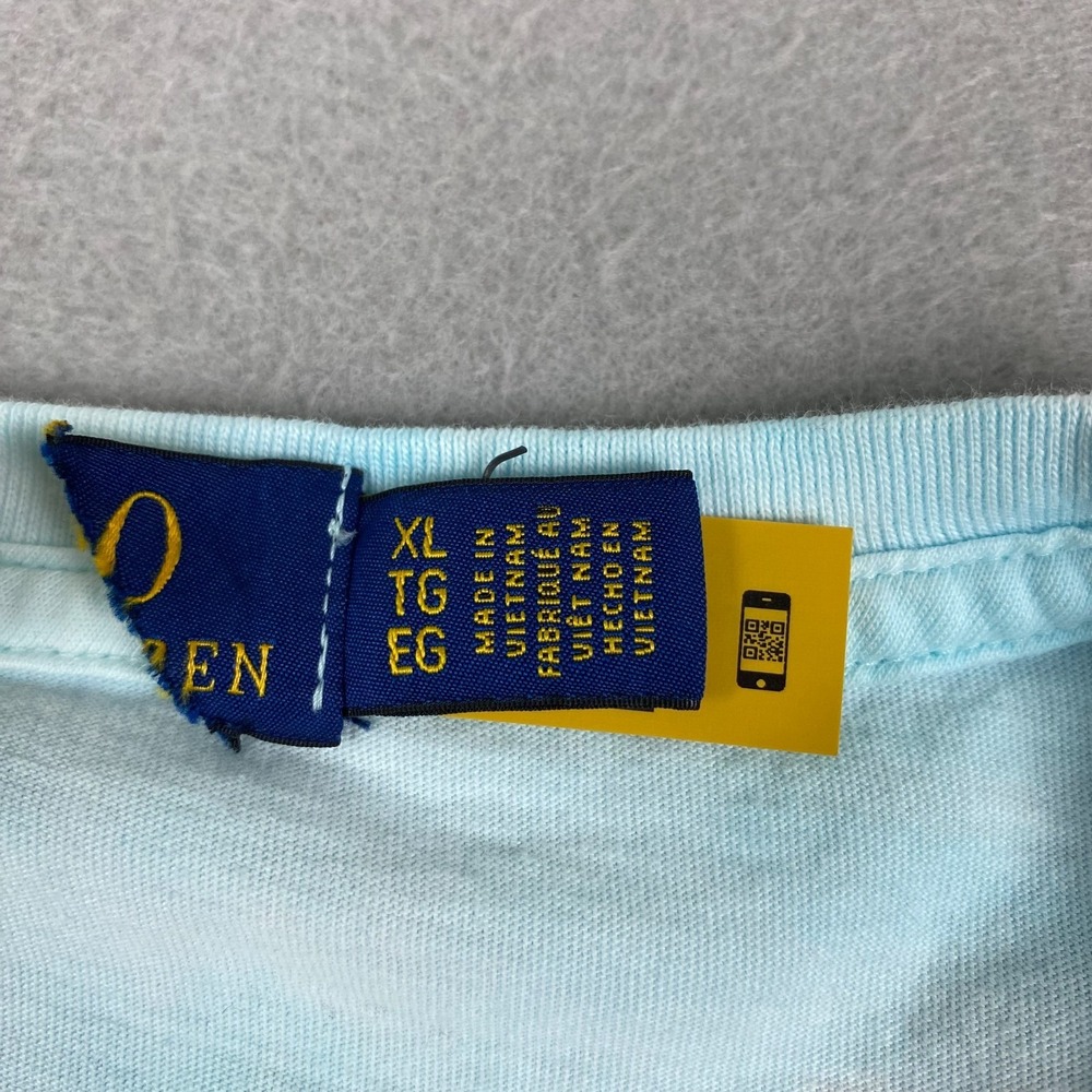 Ralph Lauren Polo Bear Fishing Shirt Men XL Blue Tie Dye fisherman Outdoor - Picture 4 of 15